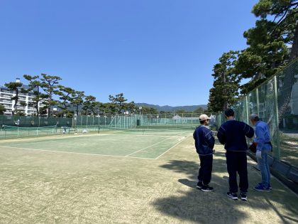 定期メンテナンス作業/コート内整備(芦屋公園テニスコート)
